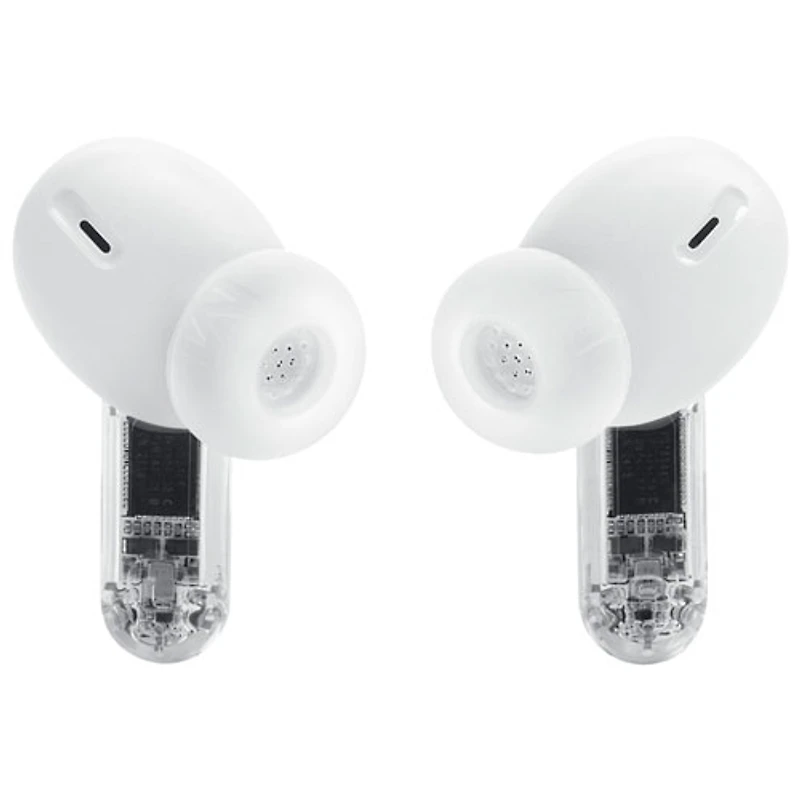 Écouteurs boutons 100 % sans fil à suppression du bruit Tune Beam 2 édition Ghost de JBL - Blanc fantôme