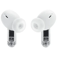 Écouteurs boutons 100 % sans fil à suppression du bruit Tune Beam 2 édition Ghost de JBL - Blanc fantôme