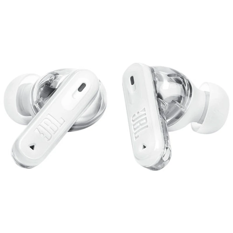Écouteurs boutons 100 % sans fil à suppression du bruit Tune Beam 2 édition Ghost de JBL - Blanc fantôme