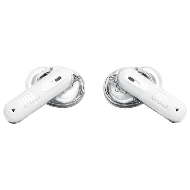 Écouteurs boutons 100 % sans fil à suppression du bruit Tune Beam 2 édition Ghost de JBL - Blanc fantôme
