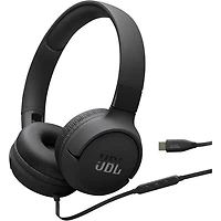 JBL Tune 520C On-Ear Headphones with USB-C Connector - Black