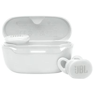 Écouteurs boutons 100 % sans fil à suppression du bruit Endurance Race 2 de JBL - Blanc