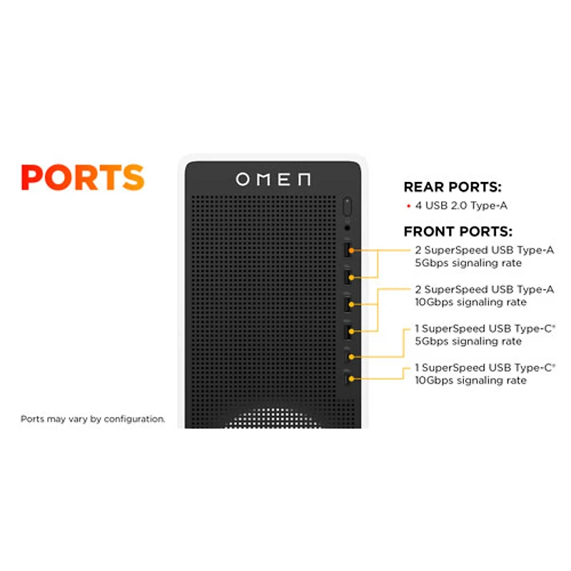 Ordinateur de jeu OMEN 16L de HP - Blanc (Core i5-14400F d'Intel/RAM 16 Go/DD 1 To/RTX 5060) - Exclusivité Best Buy