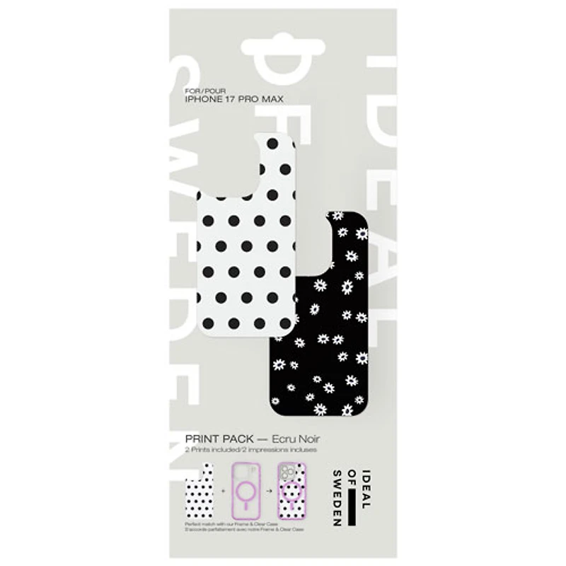 Ideal Of Sweden Print Pack for iPhone 17 Pro Max - Ecru Noir