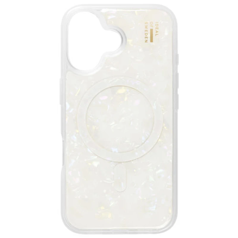 Ideal Of Sweden Pearlised Fitted Hard Shell Case with MagSafe for iPhone 17 - White