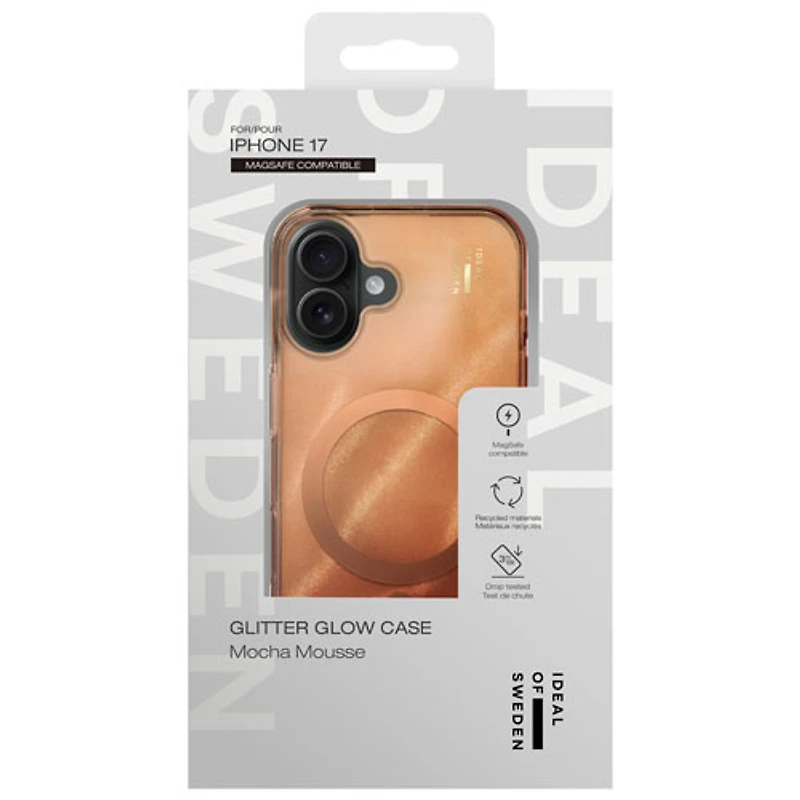 Ideal Of Sweden Glitter Glow Fitted Hard Shell Case with MagSafe for iPhone 17 - Mocha Mousse