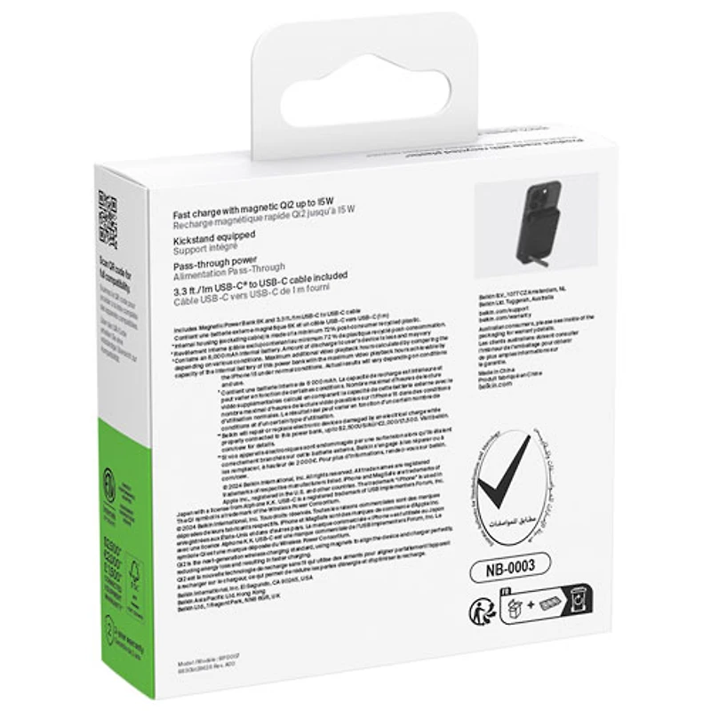 Chargeur portable de mAh BoostCharge Pro de Belkin avec MagSafe