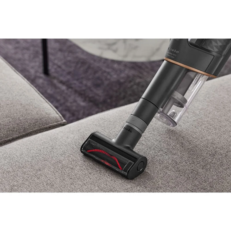 Aspirateur-balai sans fil sans sac Duoflex HX1 Total Care de MIELE - Noir obsidienne/Rose doré
