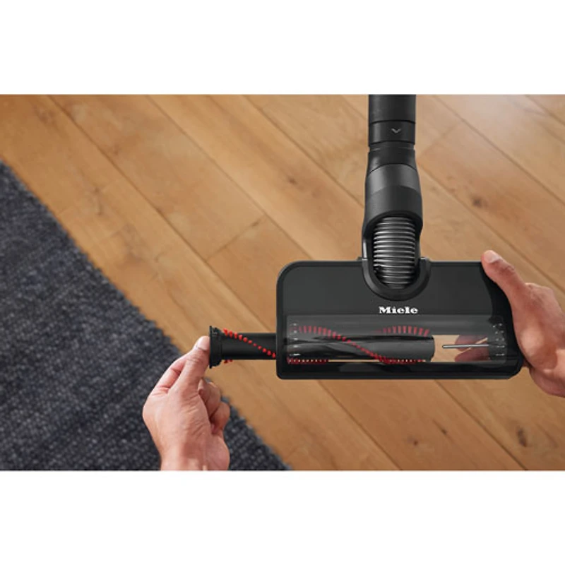 Aspirateur-balai sans fil sans sac Duoflex HX1 Total Care de MIELE - Noir obsidienne/Rose doré