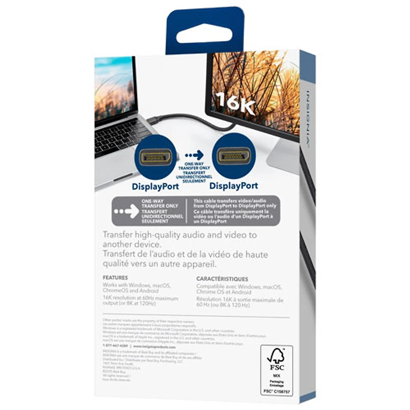 Insignia 1.8m (6 ft.) DisplayPort Cable (NS-PCDPDP626-C) - Only at Best Buy