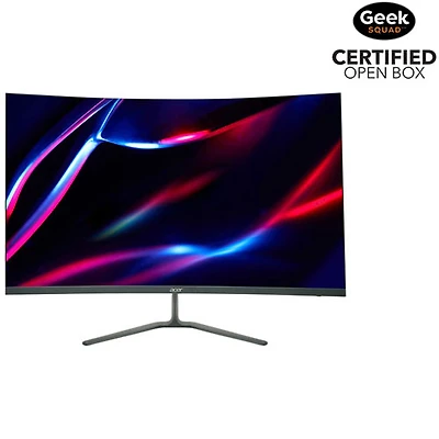 Open Box - Acer 31.5" WQHD 180Hz 5ms GTG Curved VA LED FreeSync Gaming Monitor (ED320QU) - Black