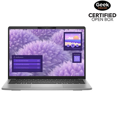 Boîte ouverte - Portable Copilot+ PC 14 po de Dell - Gris titane (Snapdragon de Qualcomm/RAM 16 Go/SSD 512 Go/Windows 11)