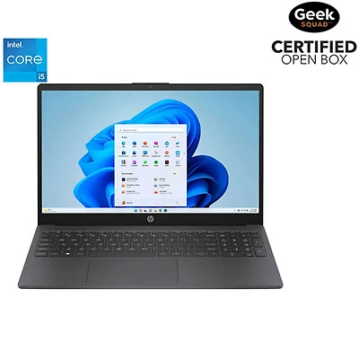 Boîte ouverte - Portable de 15,6 po de HP - Gris ardoise (Core 5-120U d'Intel/RAM 16 Go/SSD 512 Go/Windows 11)