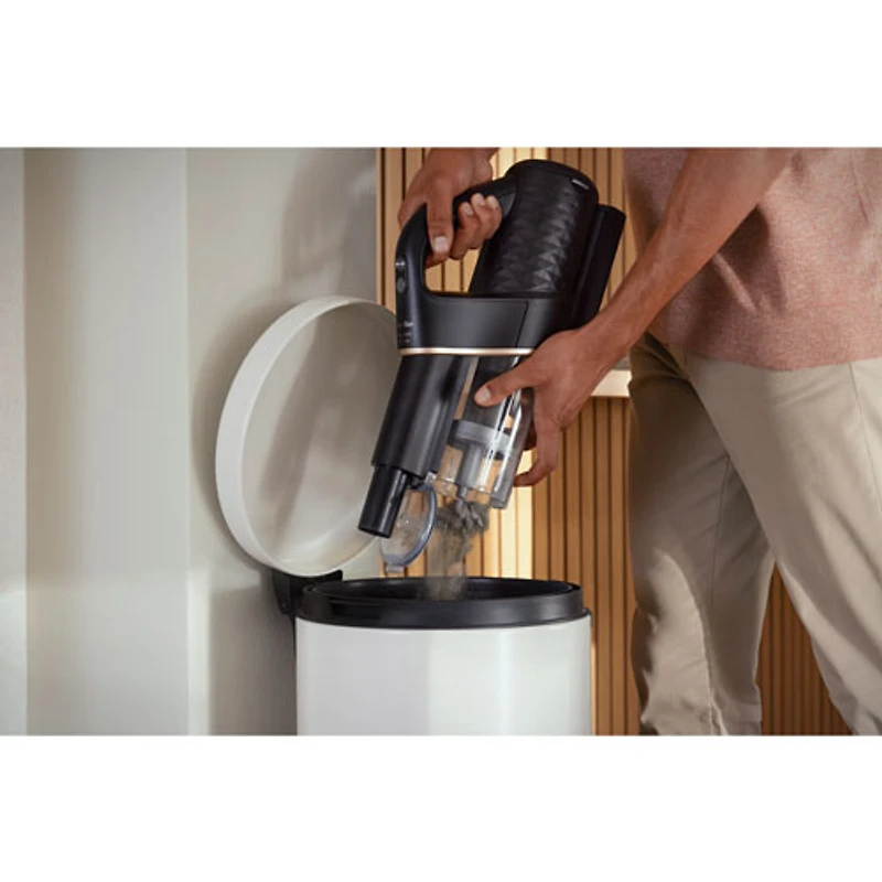 Aspirateur-balai sans fil sans sac Duoflex HX1 de Miele - Blanc/Rouge terra