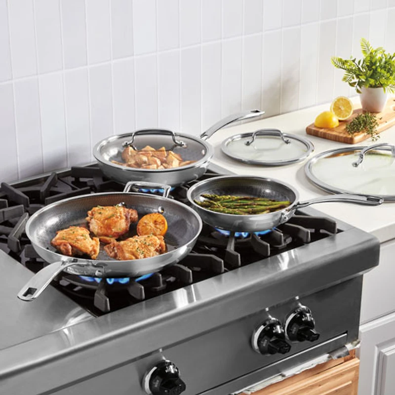 Cuisinart 3-Piece Stainless Steel Cookware Set - Silver