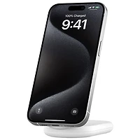 Belkin 15W Qi2 Wireless Charging Stand with MagSafe for iPhone & Apple AirPods - White