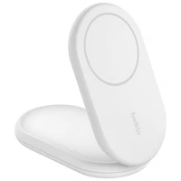 Belkin 15W Qi2 Wireless Charging Stand with MagSafe for iPhone & Apple AirPods - White