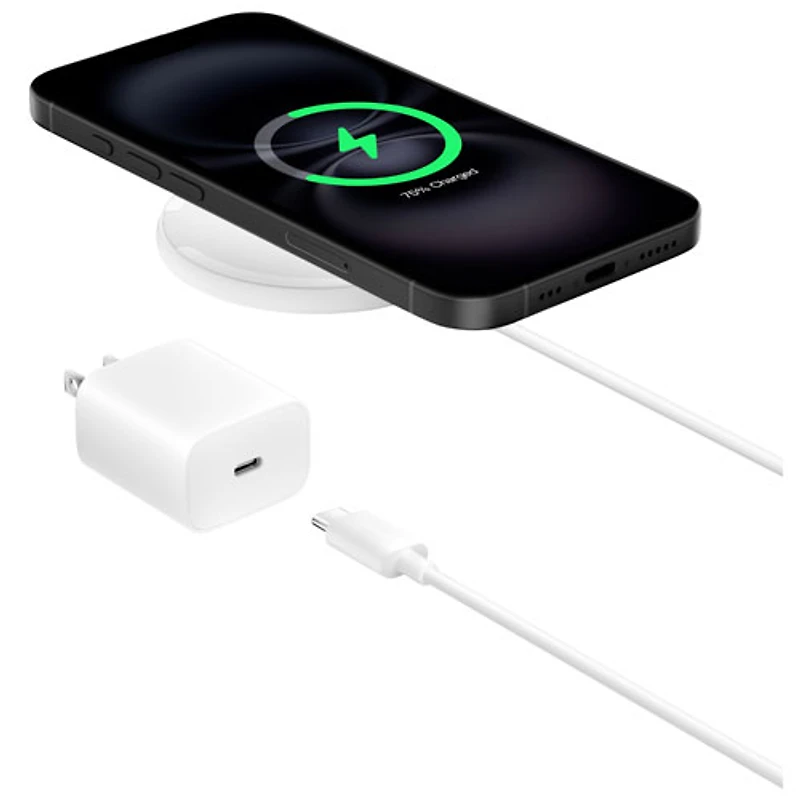 Tapis de chargement sans fil Qi2 de 15 W avec MagSafe de Belkin - Blanc