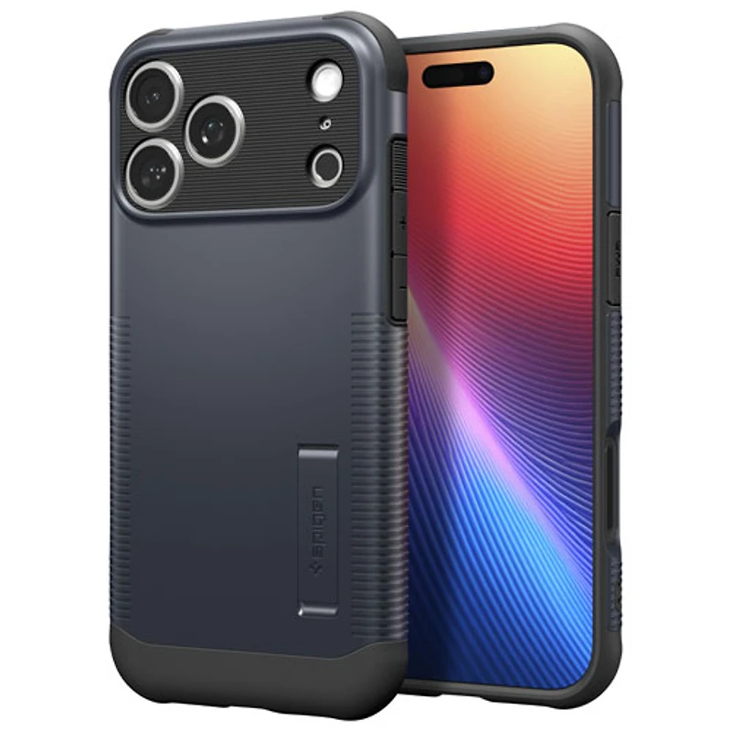 Spigen Slim Armor MagFit Fitted Hard Shell Case with Magnetic Ring for iPhone 17 Pro - Metal Slate