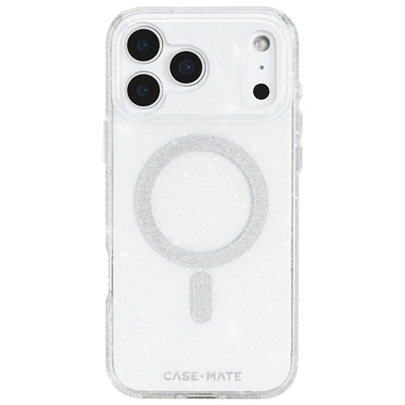 Case-Mate Fitted Hard Shell Case with MagSafe for iPhone 17 Pro Max - SheerTwinkle/Silver