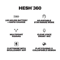 Casque d'écoute Bluetooth à isolation sonore Hesh 360 de Skullcandy - Os