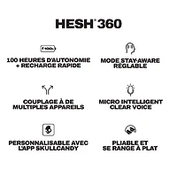 Casque d'écoute Bluetooth à isolation sonore Hesh 360 de Skullcandy - Os