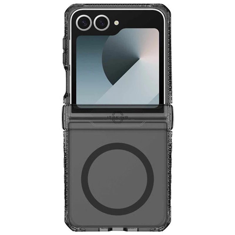 Itskins HYBRID_R Fitted Hard Shell Case for Samsung Galaxy Z Flip7 - Smoke Transparent