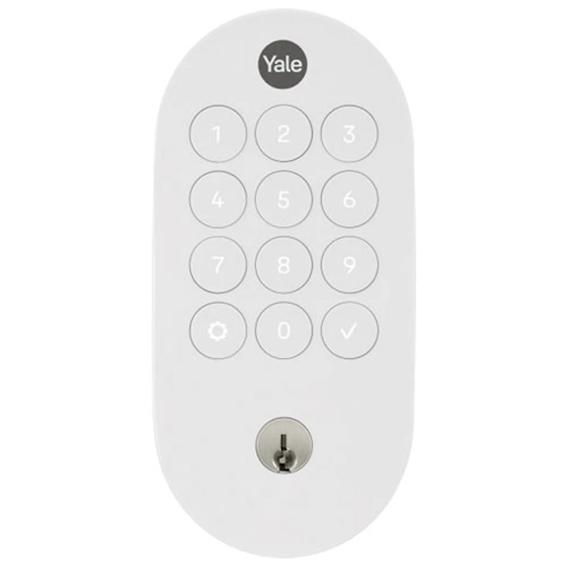 Yale Bluetooth Smart Lock with Keypad & Matter Capability - Snow White
