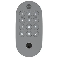 Serrure intelligente Google avec pavé numérique et compatibilité Matter de Yale - Cendré