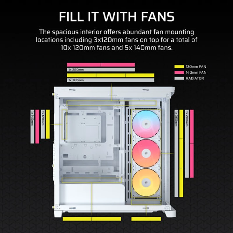 Boîtier d'ordinateur mi-hauteur ATX 4500X ARGB FRAME de Corsair - Blanc