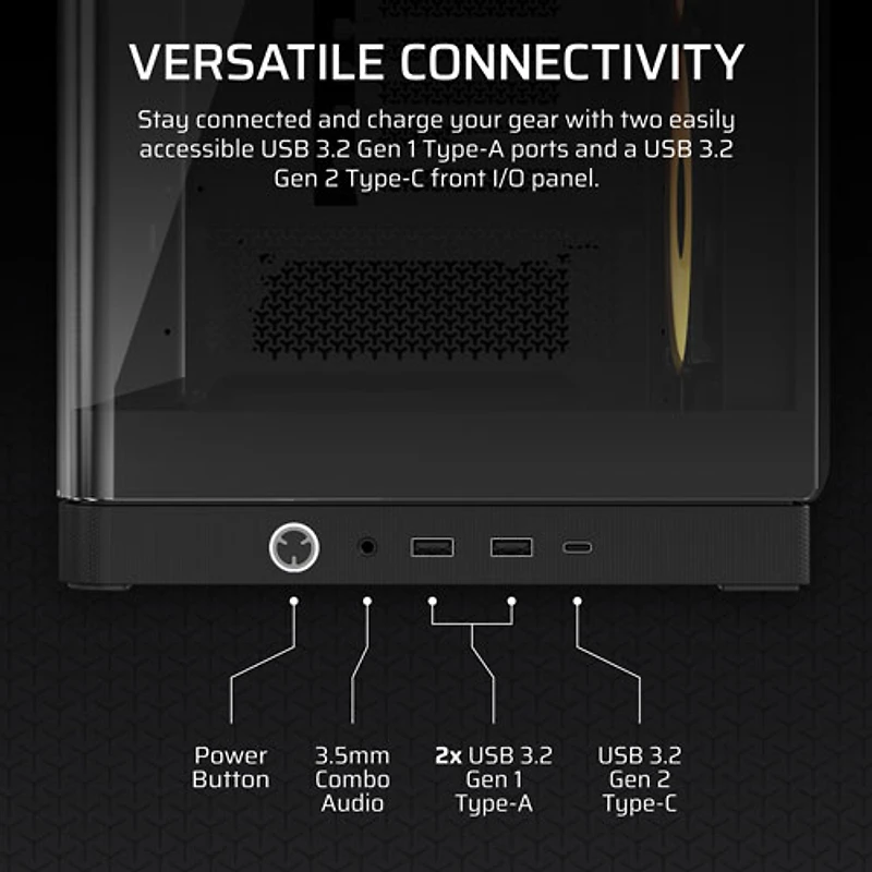 Boîtier d'ordinateur mi-hauteur ATX 4500X ARGB FRAME de Corsair - Noir