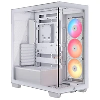 Tour d'ordinateur intermédiaire ATX 3500X RS-R ARGB de Corsair - Blanc