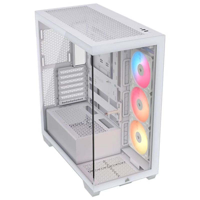 Tour d'ordinateur intermédiaire ATX 3500X RS-R ARGB de Corsair - Blanc