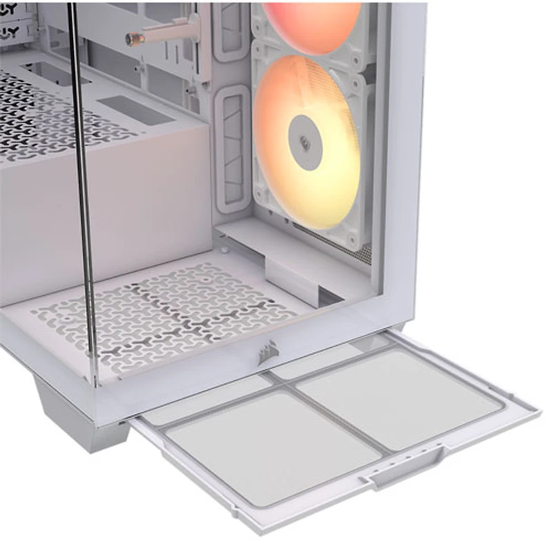 Tour d'ordinateur intermédiaire ATX 3500X RS-R ARGB de Corsair - Blanc