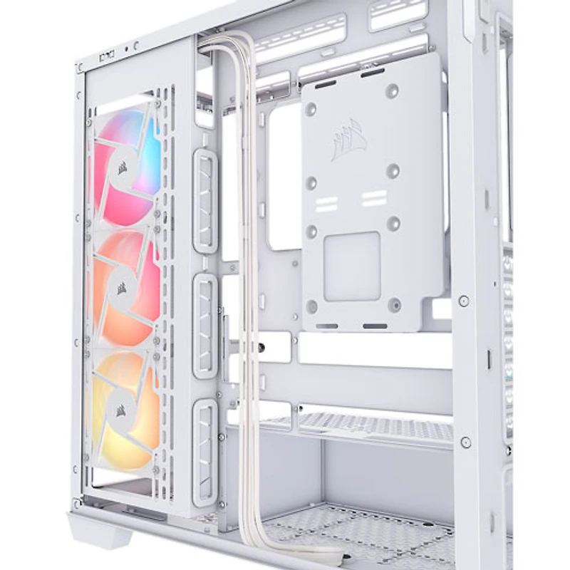 Tour d'ordinateur intermédiaire ATX 3500X RS-R ARGB de Corsair - Blanc