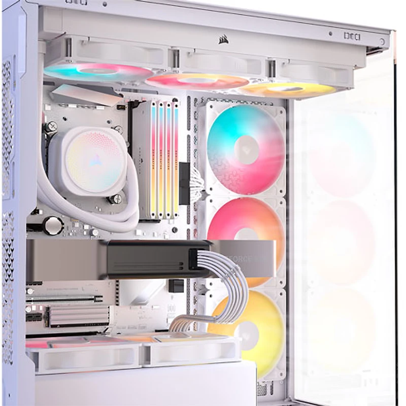 Tour d'ordinateur intermédiaire ATX 3500X RS-R ARGB de Corsair - Blanc
