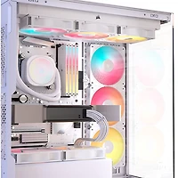 Tour d'ordinateur intermédiaire ATX 3500X RS-R ARGB de Corsair - Blanc