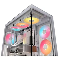 Tour d'ordinateur intermédiaire ATX 3500X RS-R ARGB de Corsair - Blanc