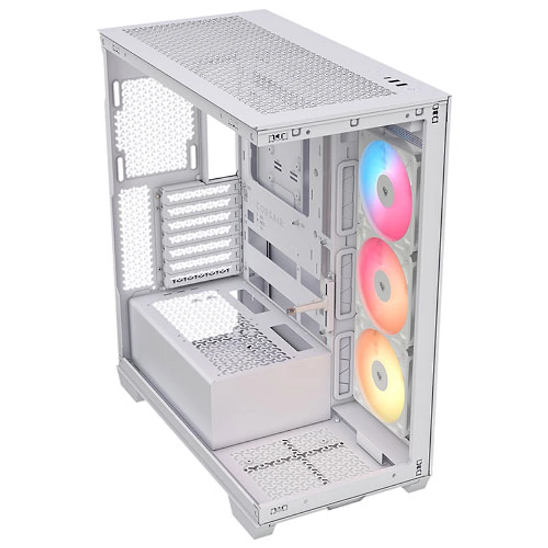 Tour d'ordinateur intermédiaire ATX 3500X RS-R ARGB de Corsair - Blanc