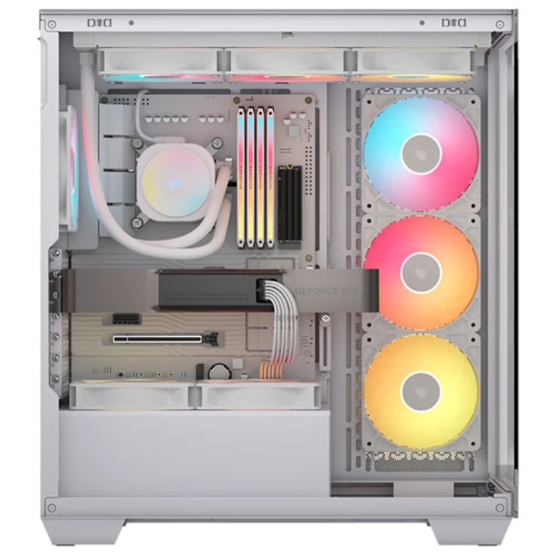 Tour d'ordinateur intermédiaire ATX 3500X RS-R ARGB de Corsair - Blanc