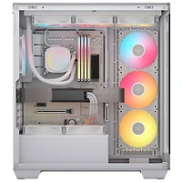 Tour d'ordinateur intermédiaire ATX 3500X RS-R ARGB de Corsair - Blanc