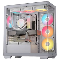 Tour d'ordinateur intermédiaire ATX 3500X RS-R ARGB de Corsair - Blanc