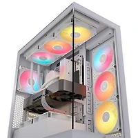 Tour d'ordinateur intermédiaire ATX 3500X RS-R ARGB de Corsair - Blanc