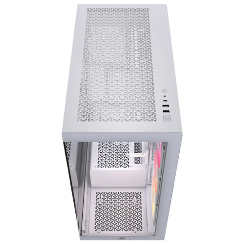 Tour d'ordinateur intermédiaire ATX 3500X RS-R ARGB de Corsair - Blanc