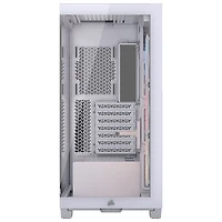 Tour d'ordinateur intermédiaire ATX 3500X RS-R ARGB de Corsair - Blanc
