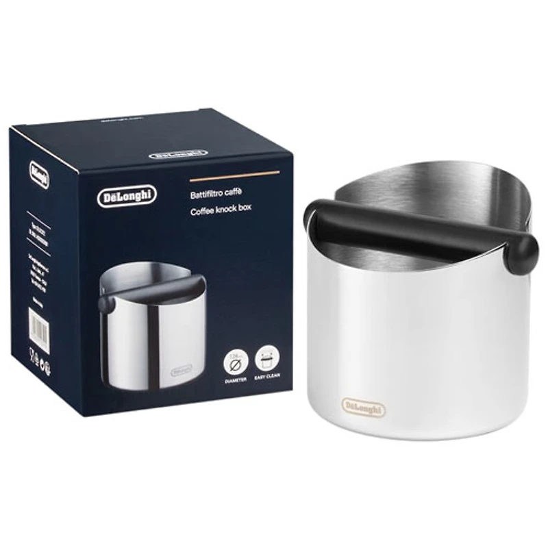 De'Longhi Easy-Clean Knock Box - Stainless Steel