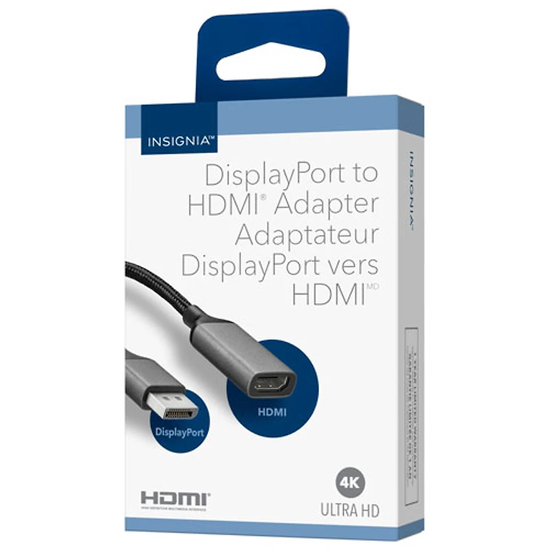 Adaptateur DisplayPort à HDMI d'Insignia -Noir - Exclusivité Best Buy