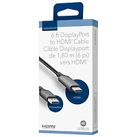 Câble DisplayPort 4K à HDMI de 1,8 m (6 pi) d'Insignia - Noir - Exclusivité Best Buy