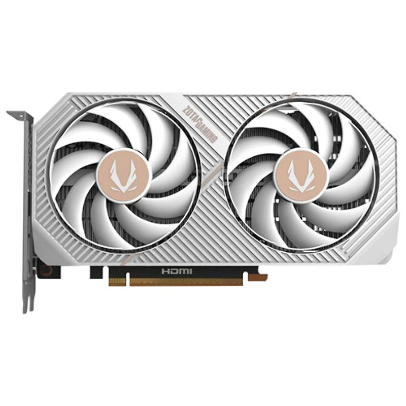 Carte graphique NVIDIA GeForce RTX 5060 Twin Edge OC White de ZOTAC avec mémoire GDDR7 de 8 Go
