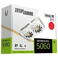 Carte graphique NVIDIA GeForce RTX 5060 Twin Edge OC White de ZOTAC avec mémoire GDDR7 de 8 Go
